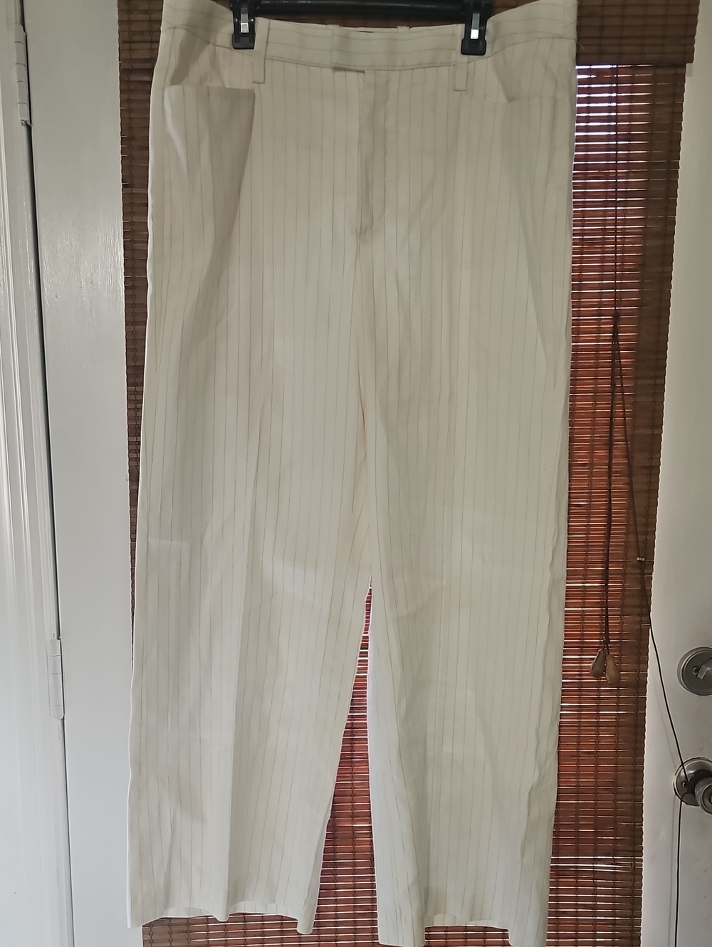Cream Pinstripe Dress Pants